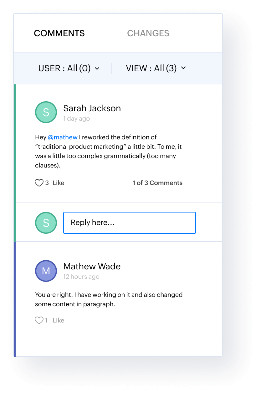 Review and add comments to your documents