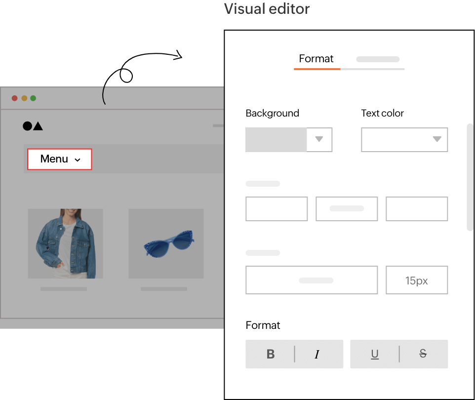 Intuitive visual editor