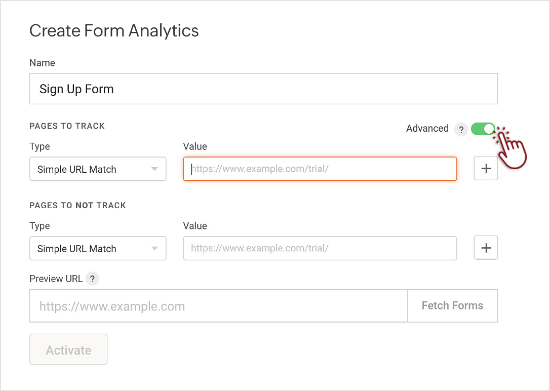 Advanced URL Targeting for Cross-Page Form Tracking
