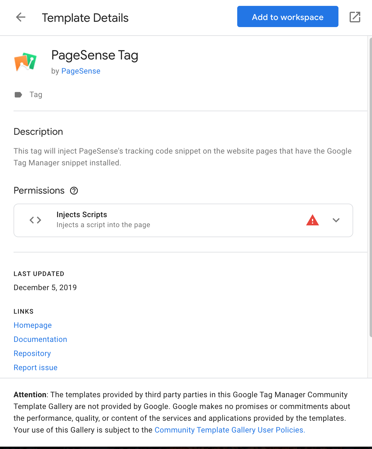 Zoho PageSense tag in Google Tag Manager (GTM)