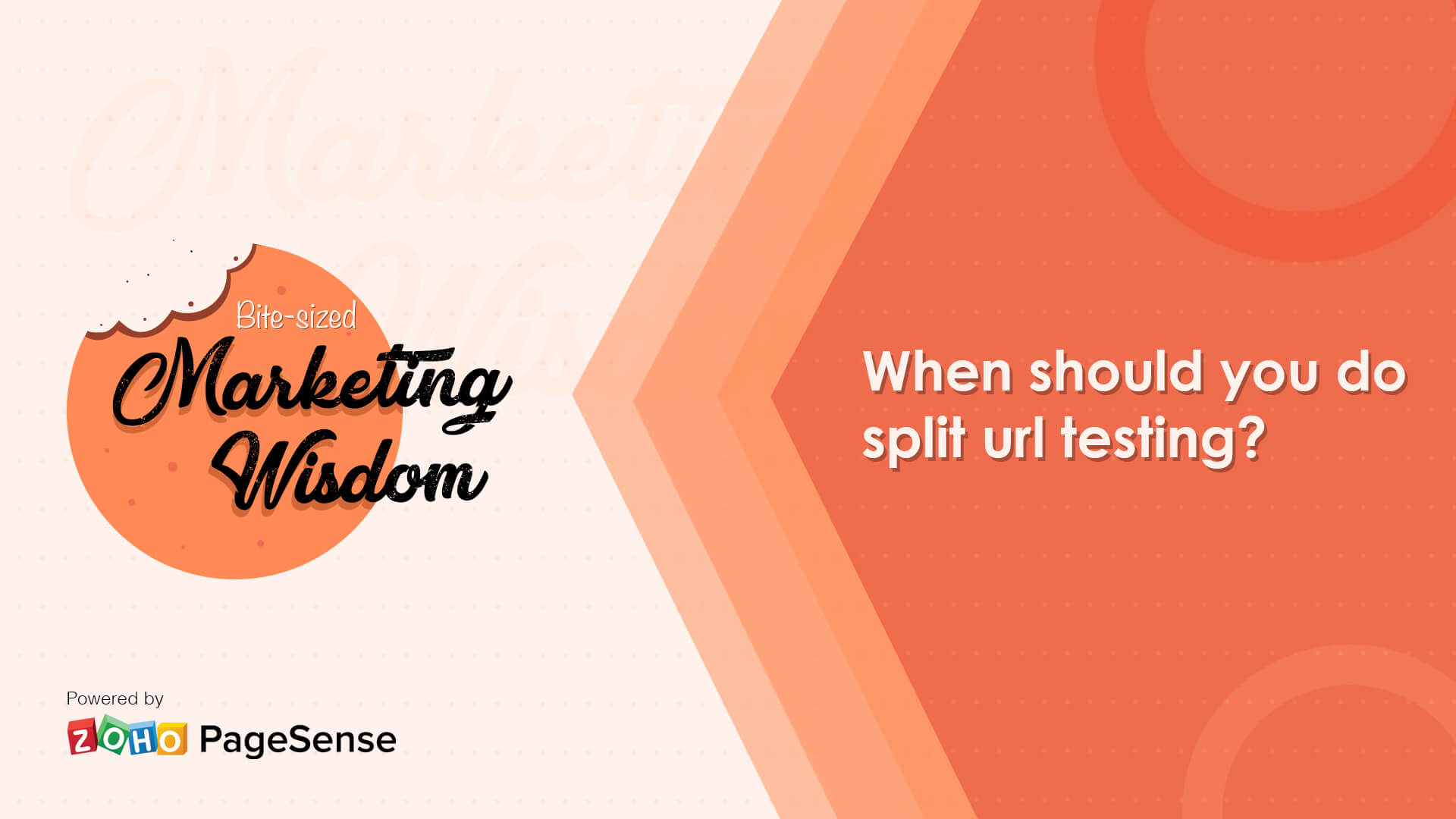 When should you run a split URL test?