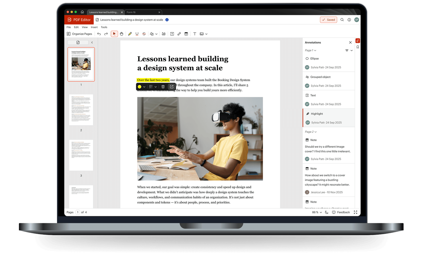 Zoho PDF Editor desktop app