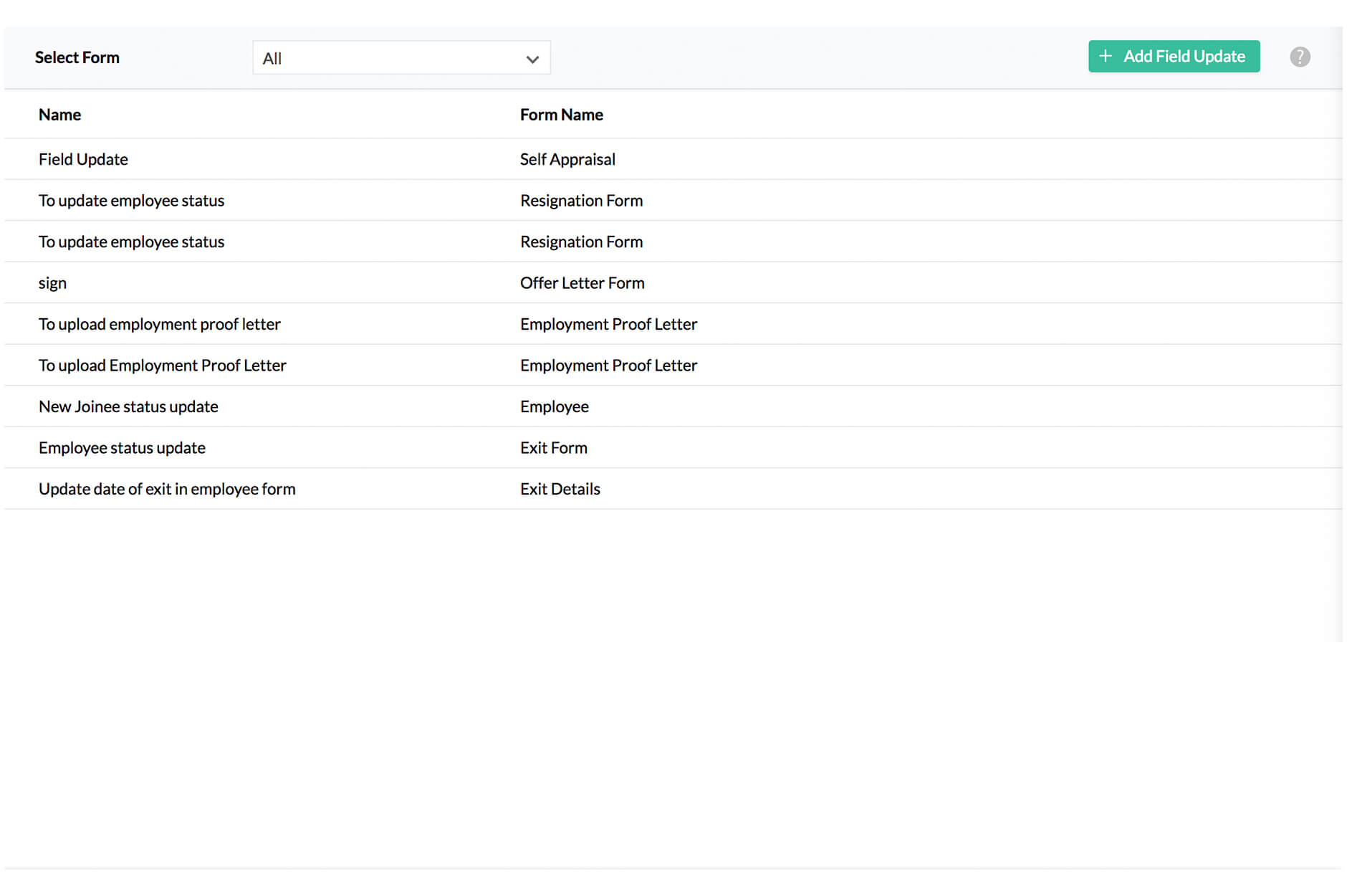 zoho people employee onboarding