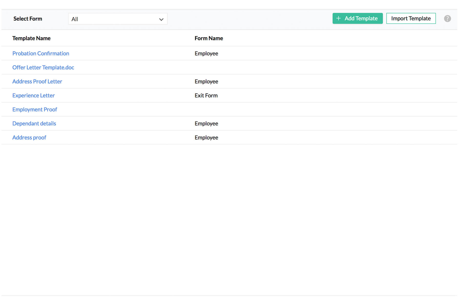 zoho people employee onboarding