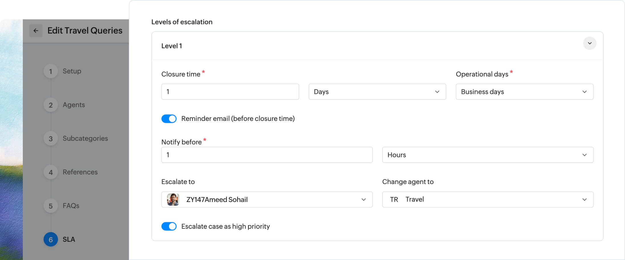 Track progress with SLAs