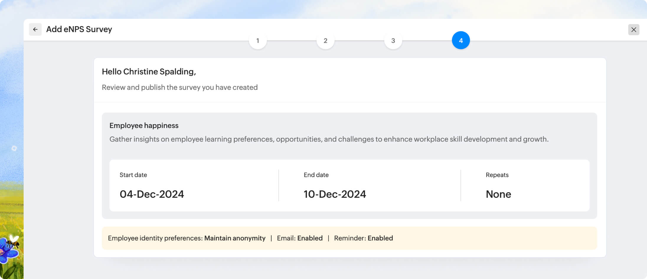 Survey creation