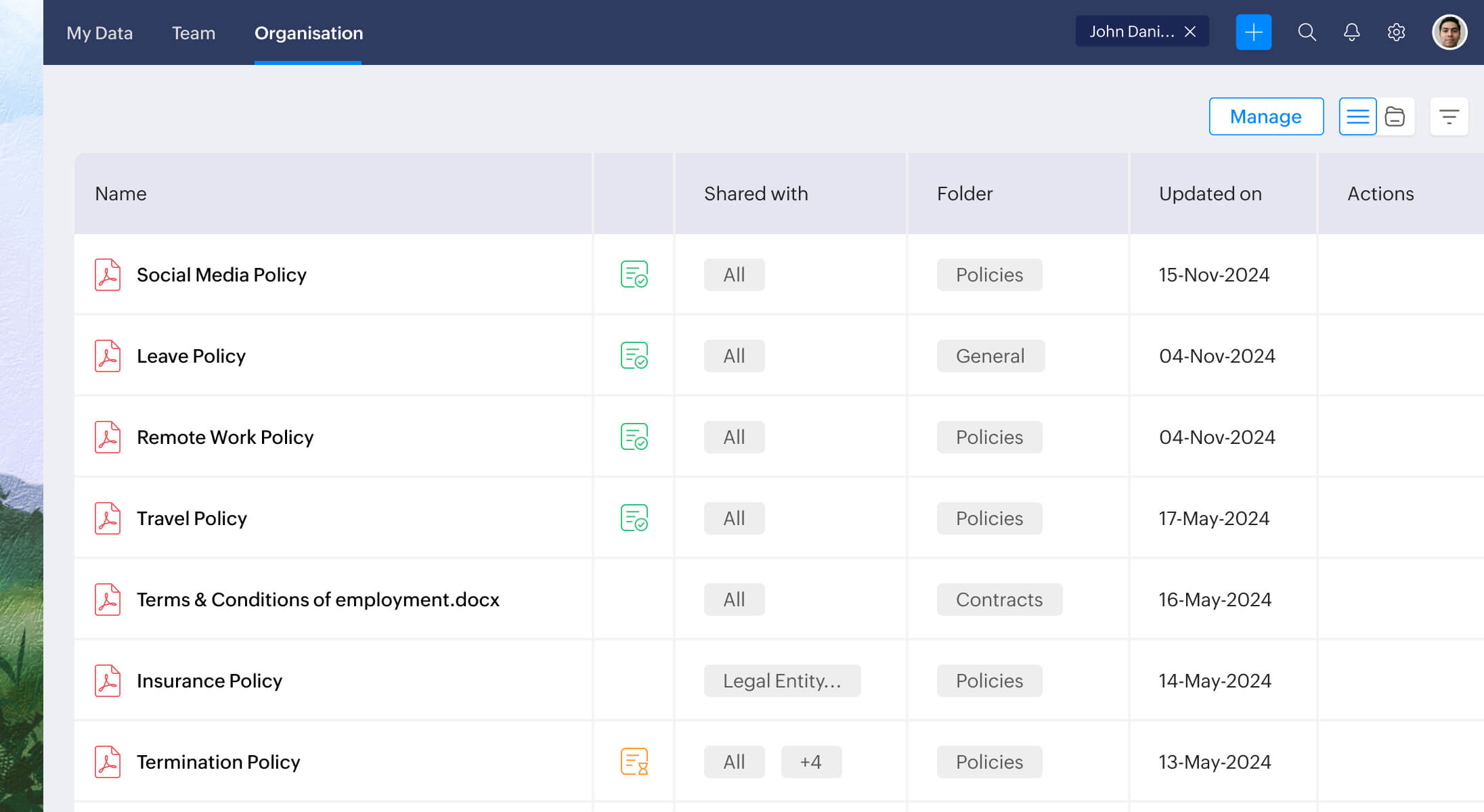Manage files securely