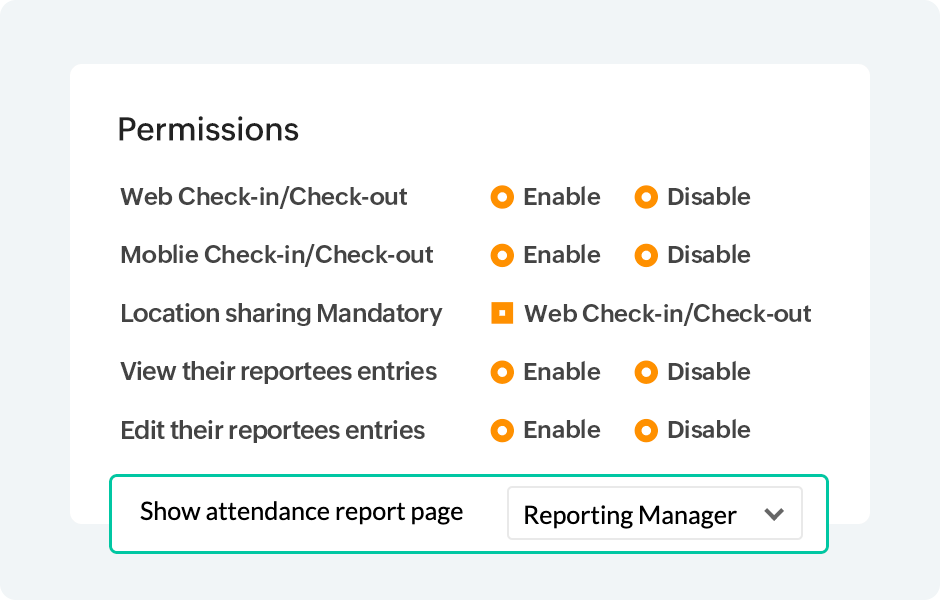 Flexible, user-based settings