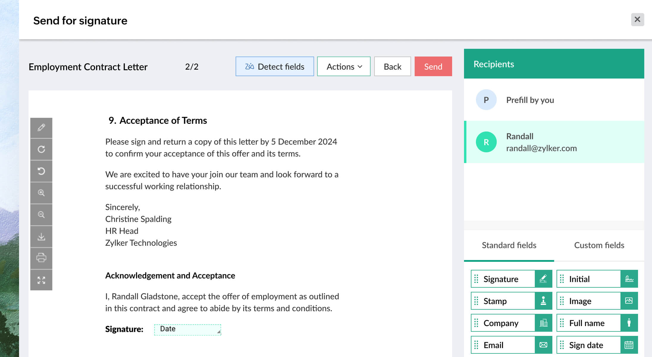 Sign documents online