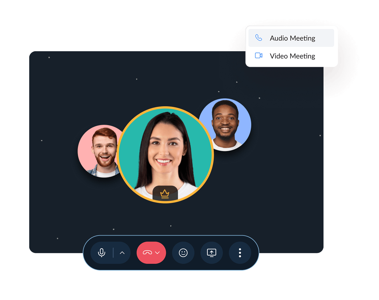 Audio and video conferencing interface