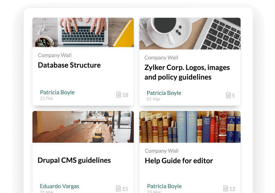 Manuals and documentation interface