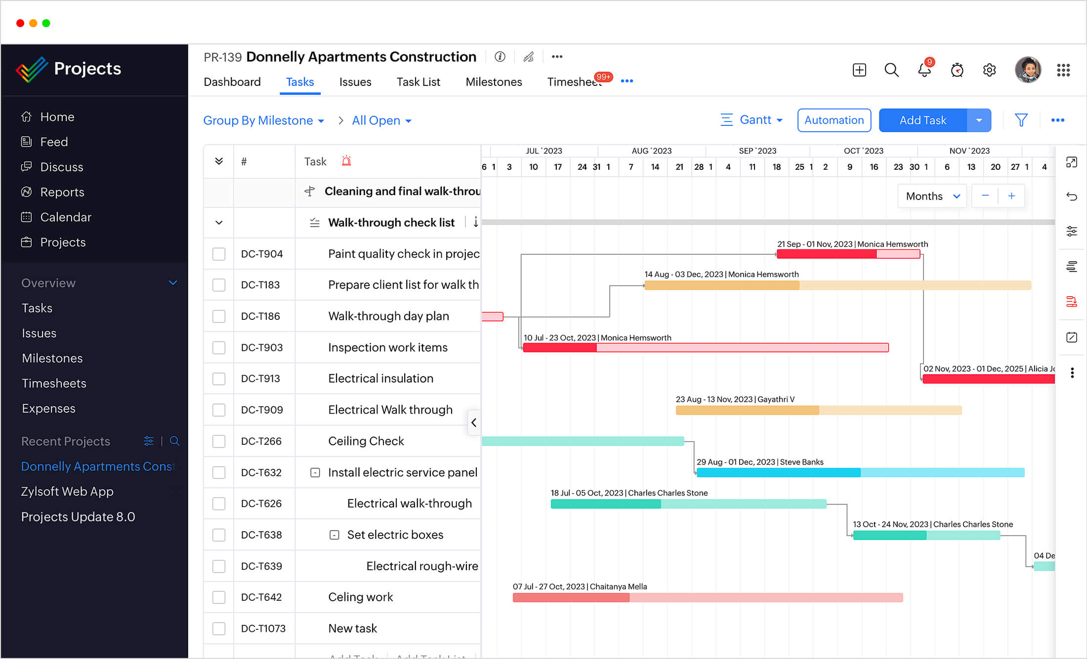 Set dependencies to track your real estate business