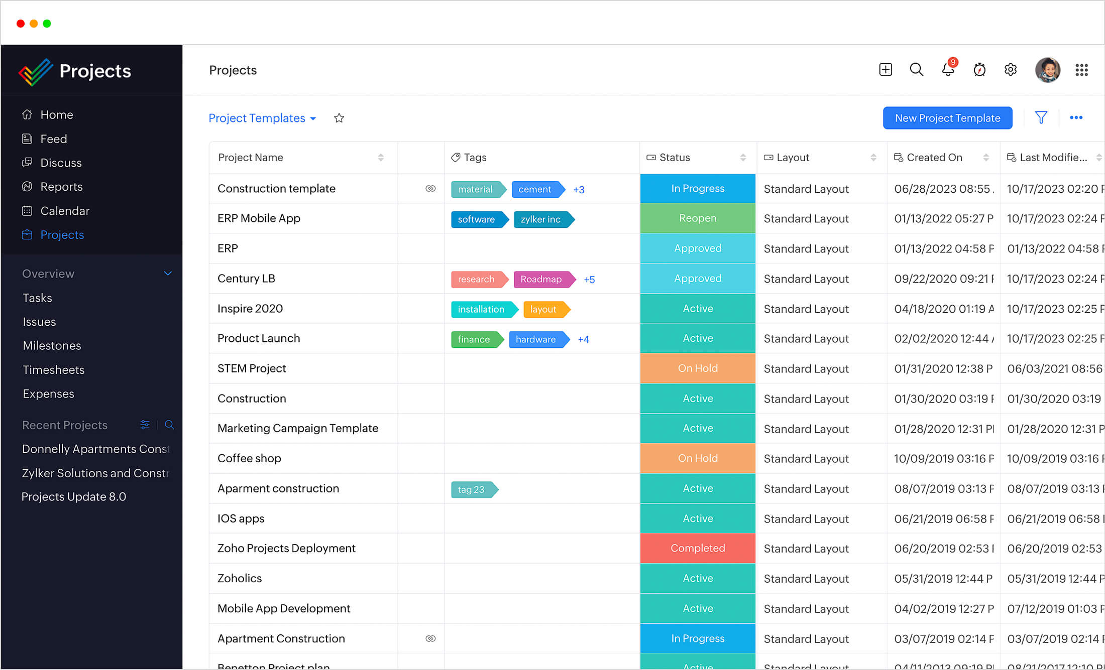 Create real estate project management templates