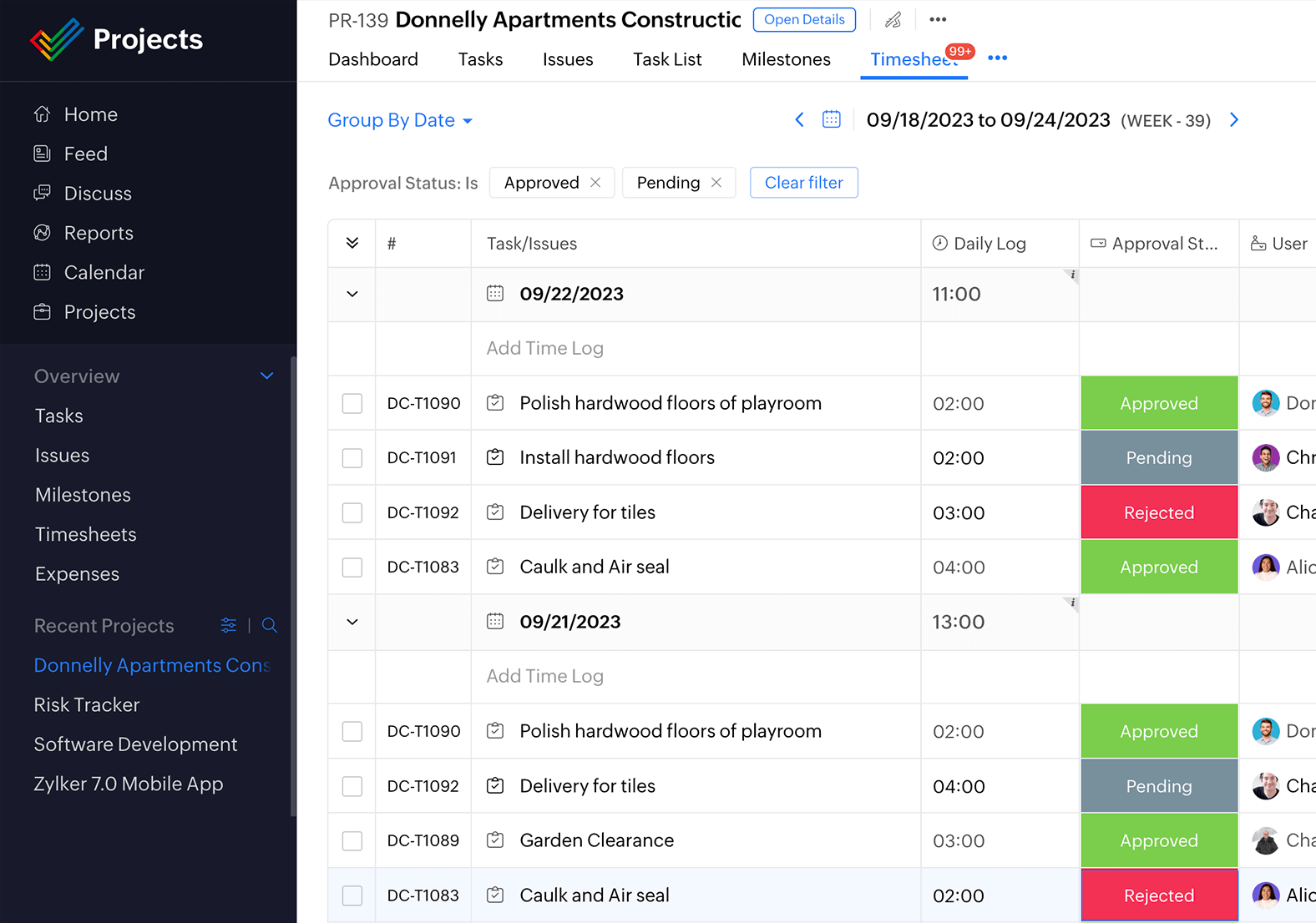 JIRA replacement - Zoho Projects