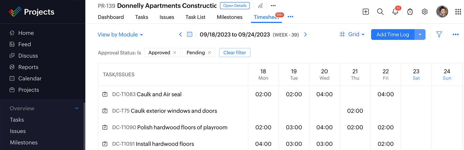 إدارة المشاريع وبرنامج تتبع الوقت