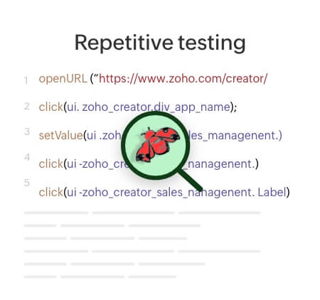 Bug tracking with repetitive testing