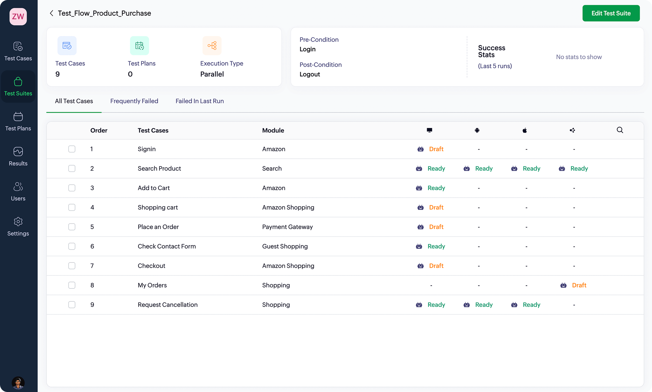Automating integration testing with Zoho QEngine