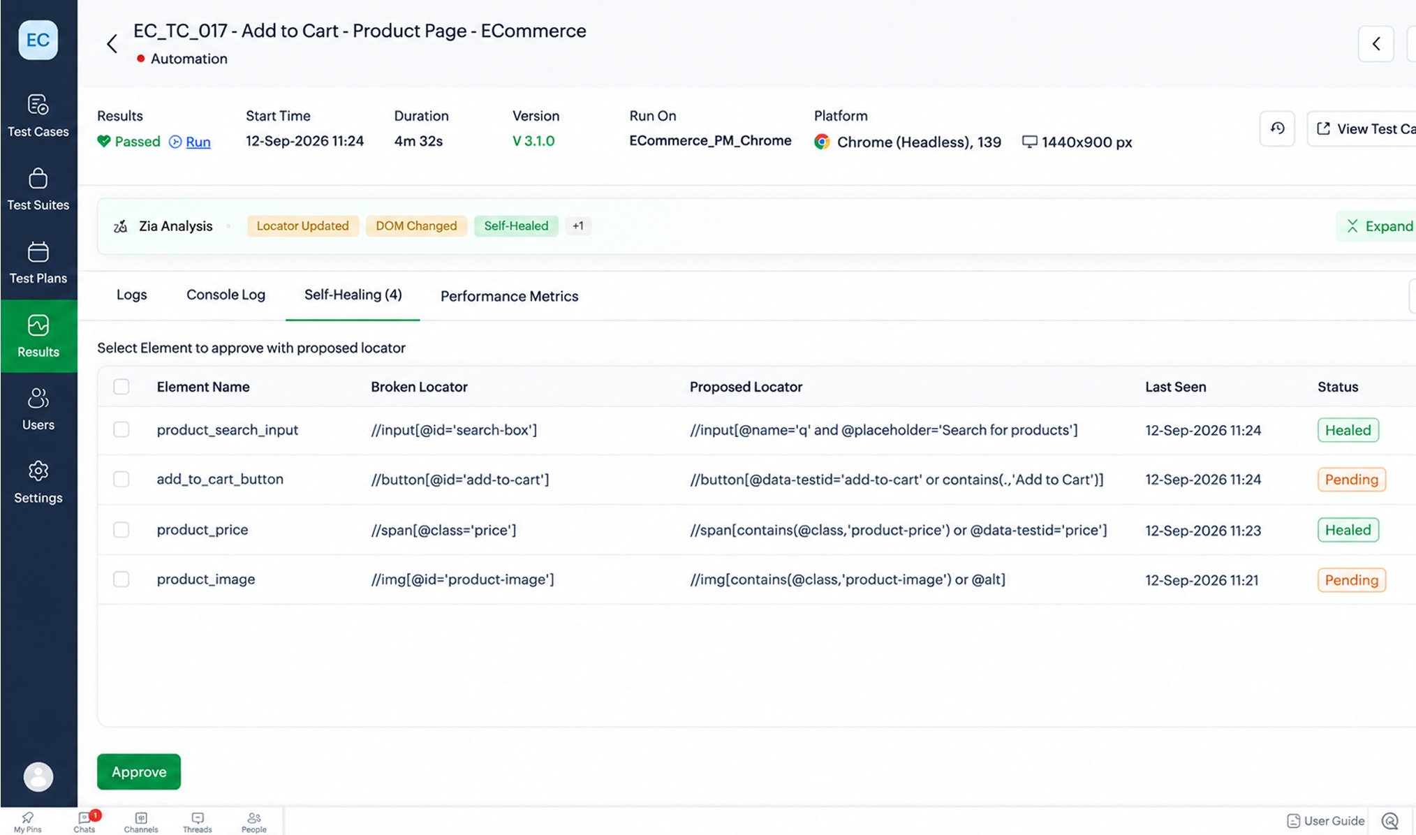 Automatically fix broken locators and reduce test failures