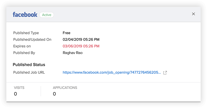 Applicant Tracking System Social integration - Zoho Recruit
