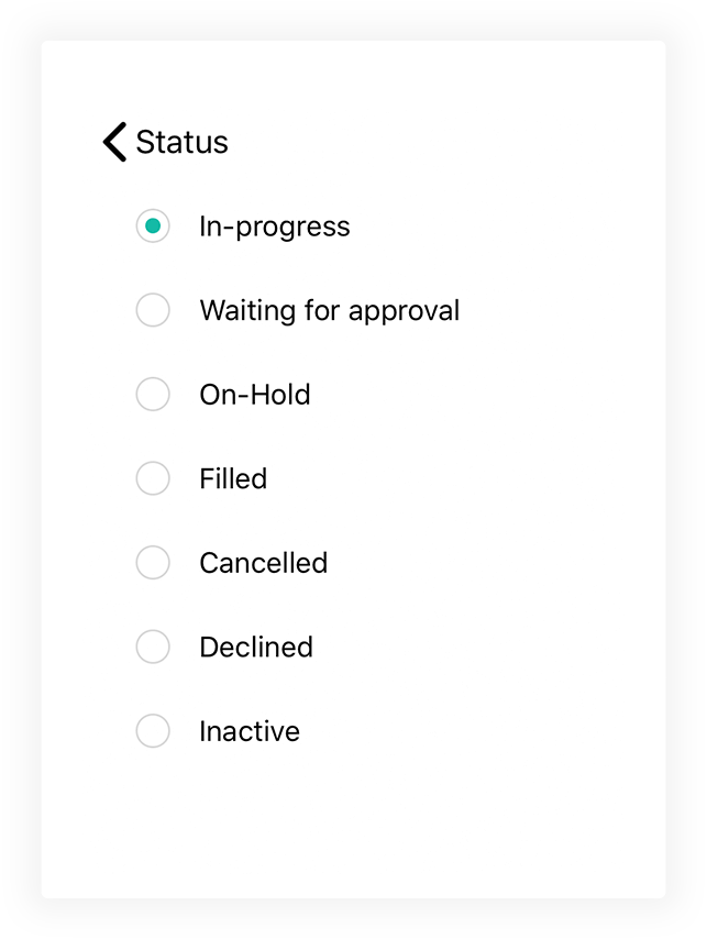 求人ステータスをすばやく更新