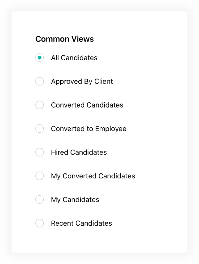 応募者をすばやく並べ替え