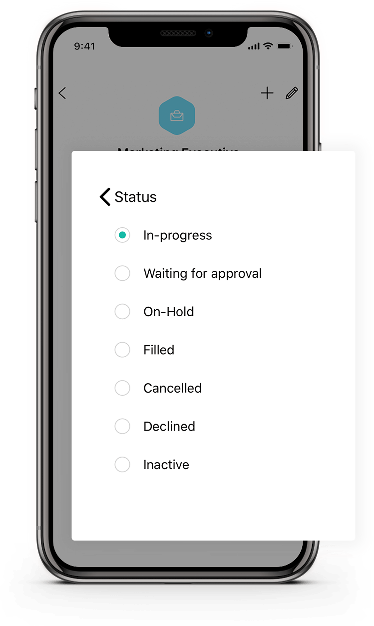求人ステータスをすばやく更新