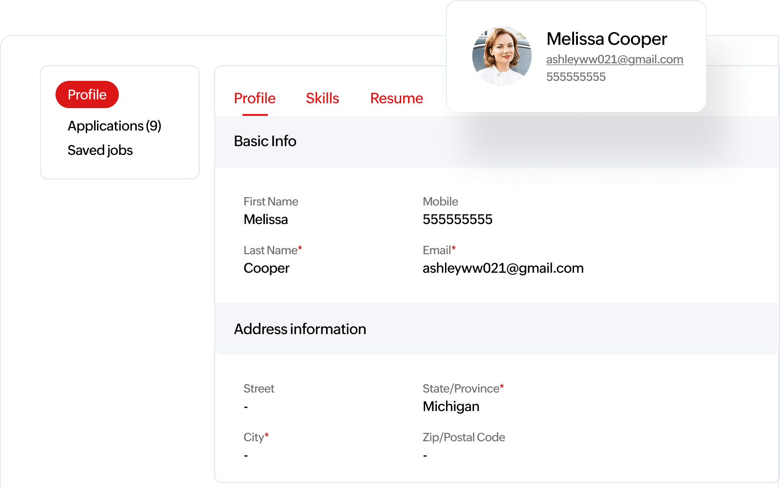 Candidates can monitor their application status in the Candidate Portal