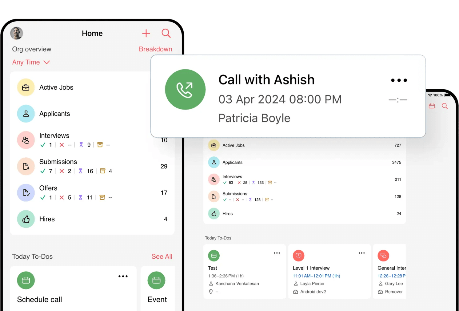 Use the Zoho Recruit mobile app to recruit on the go