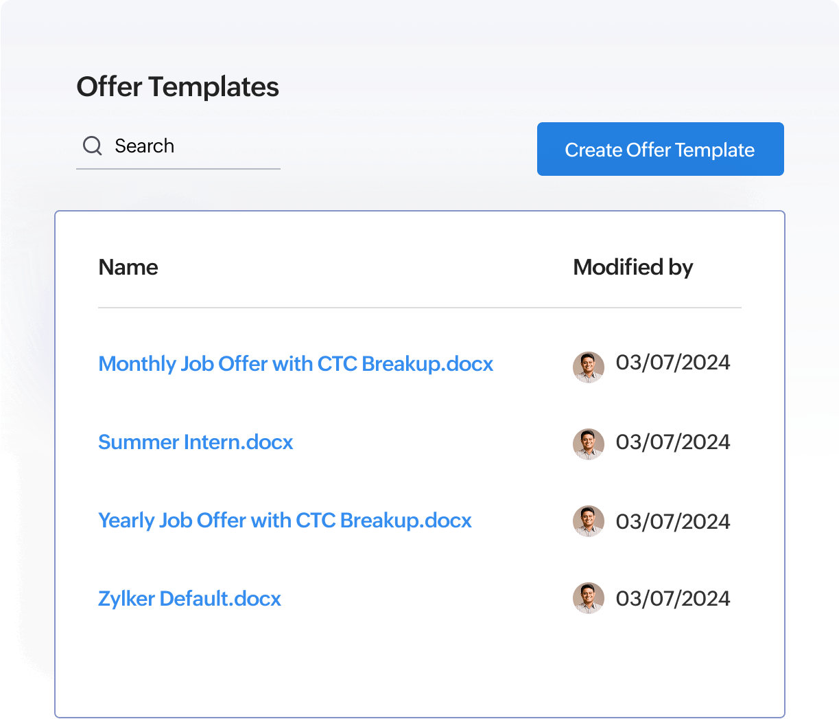 Create offers faster with templates