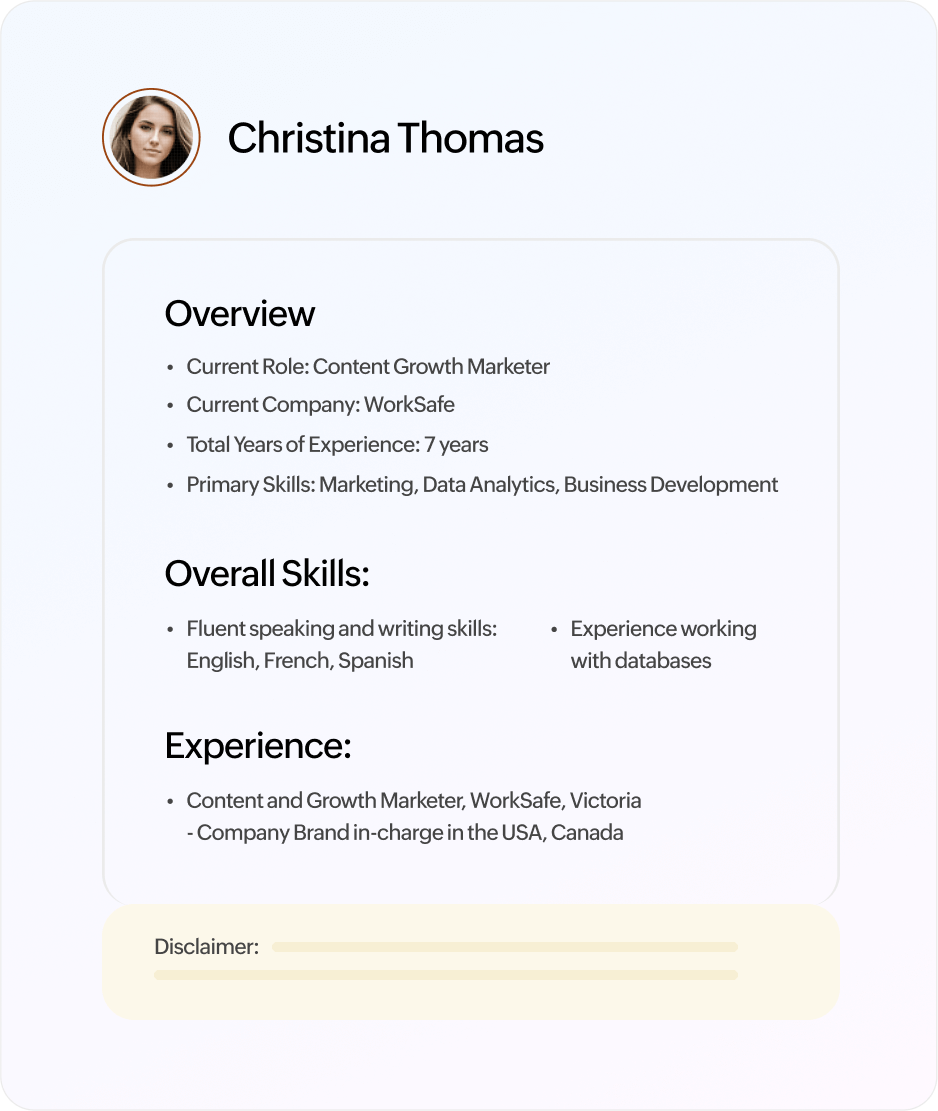 AI profile summaries