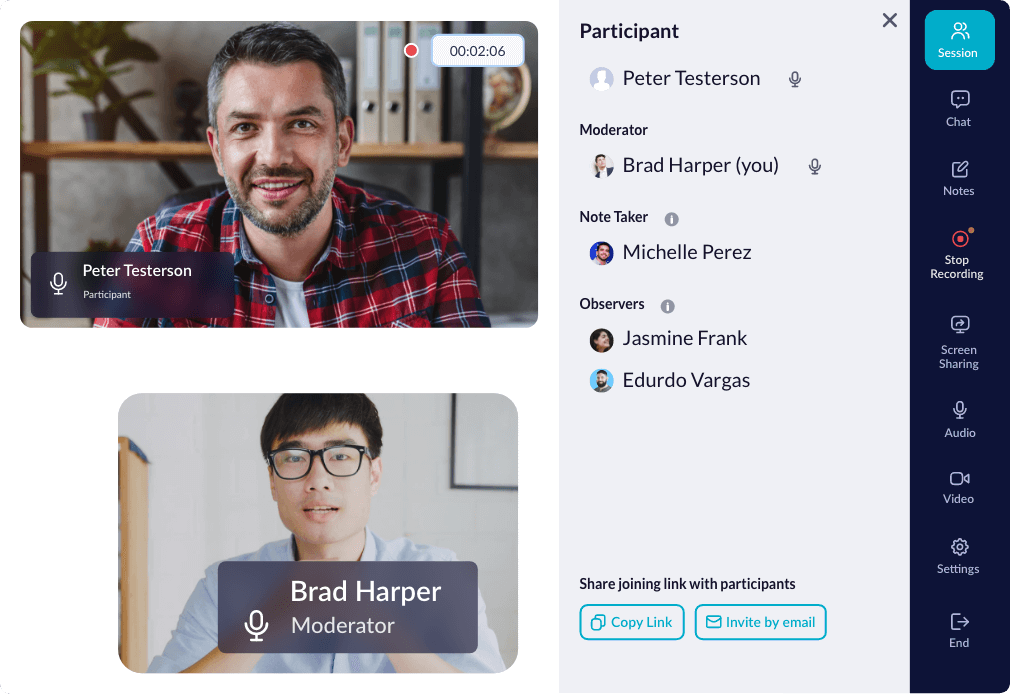 Conduct live interviews