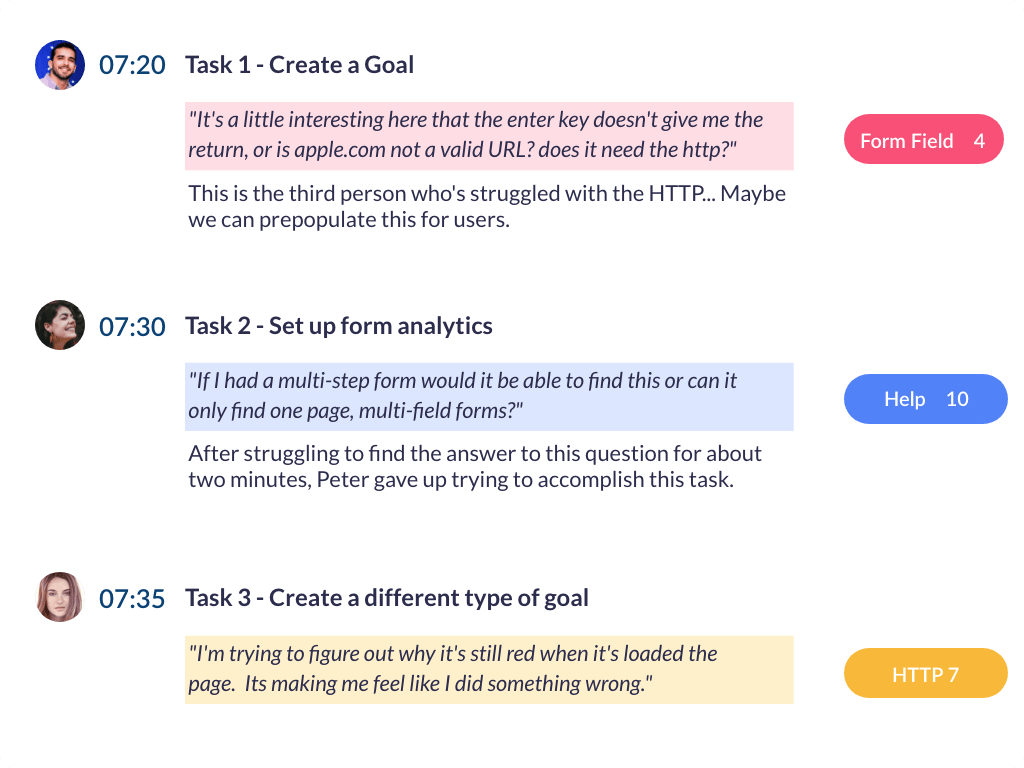 Play back pivotal moments