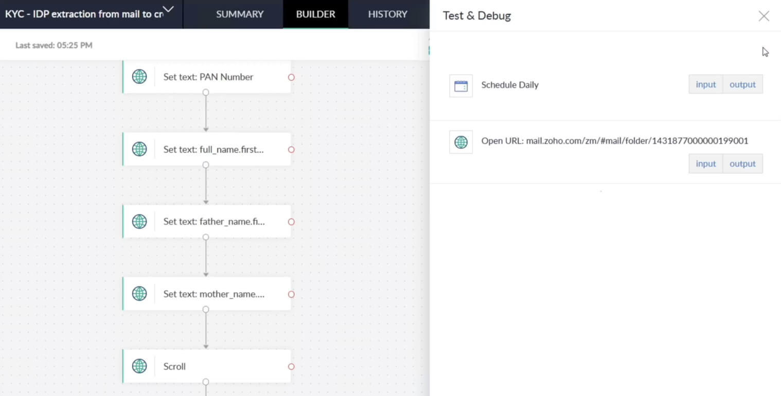 Watch Automating data extraction from KYC documents using Zoho RPA