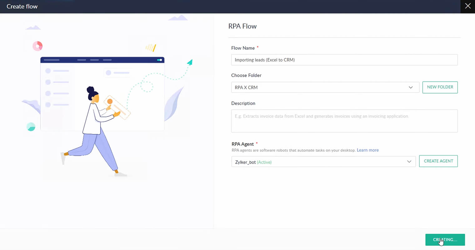 Zoho CRM with Zoho RPA