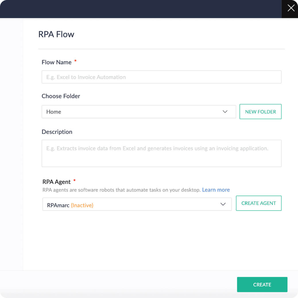 Desktop automation builder Desktop automation builder