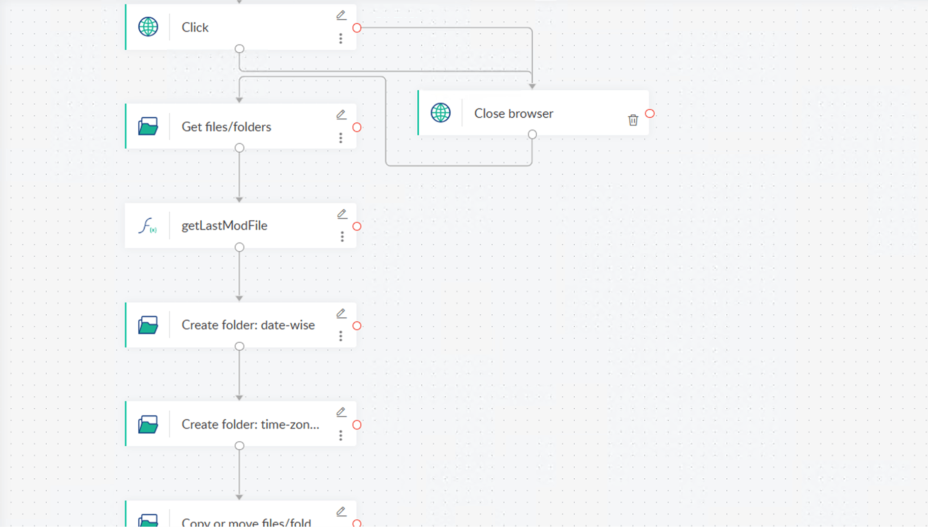 RPA Files automation window