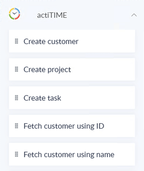 Integrate actiTIME for seamless time tracking automation.