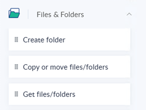 Automate file and folder actions: move, copy, rename, delete.