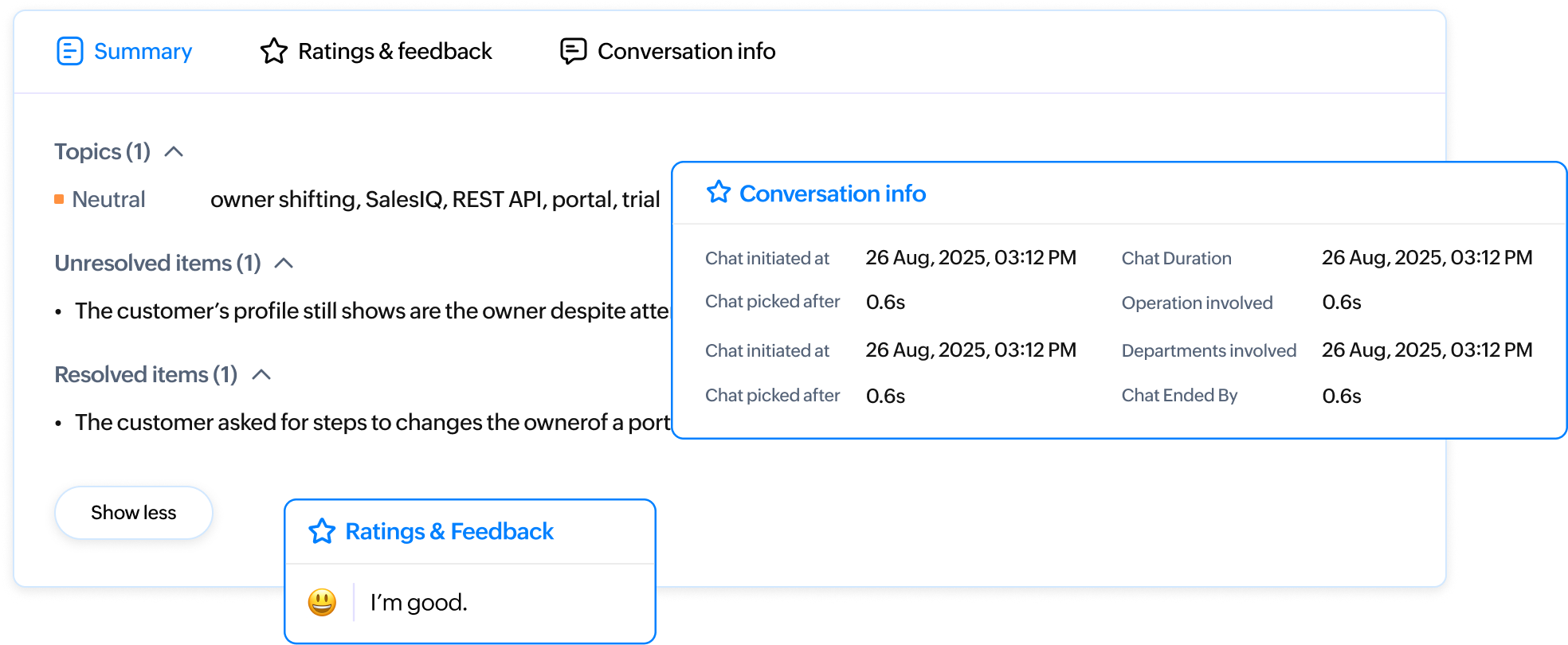 Conversation summary