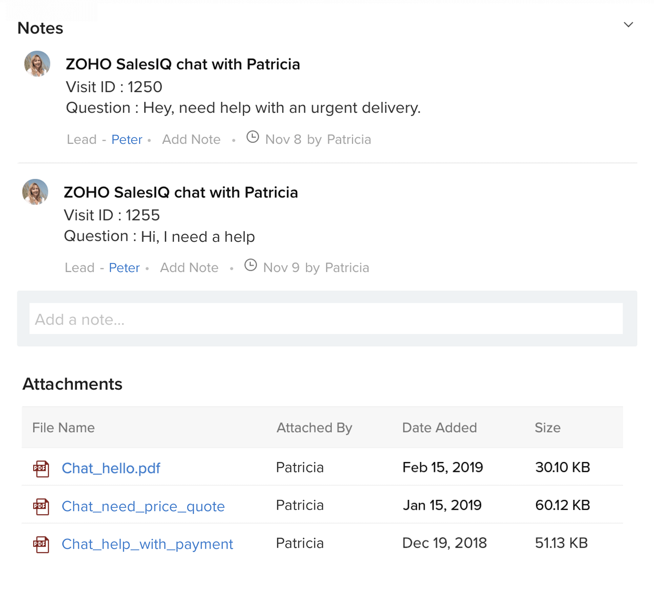 Integrating Zoho CRM with SalesIQ live chat