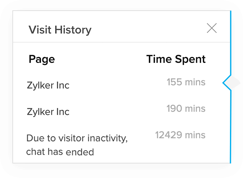 Website visitor details