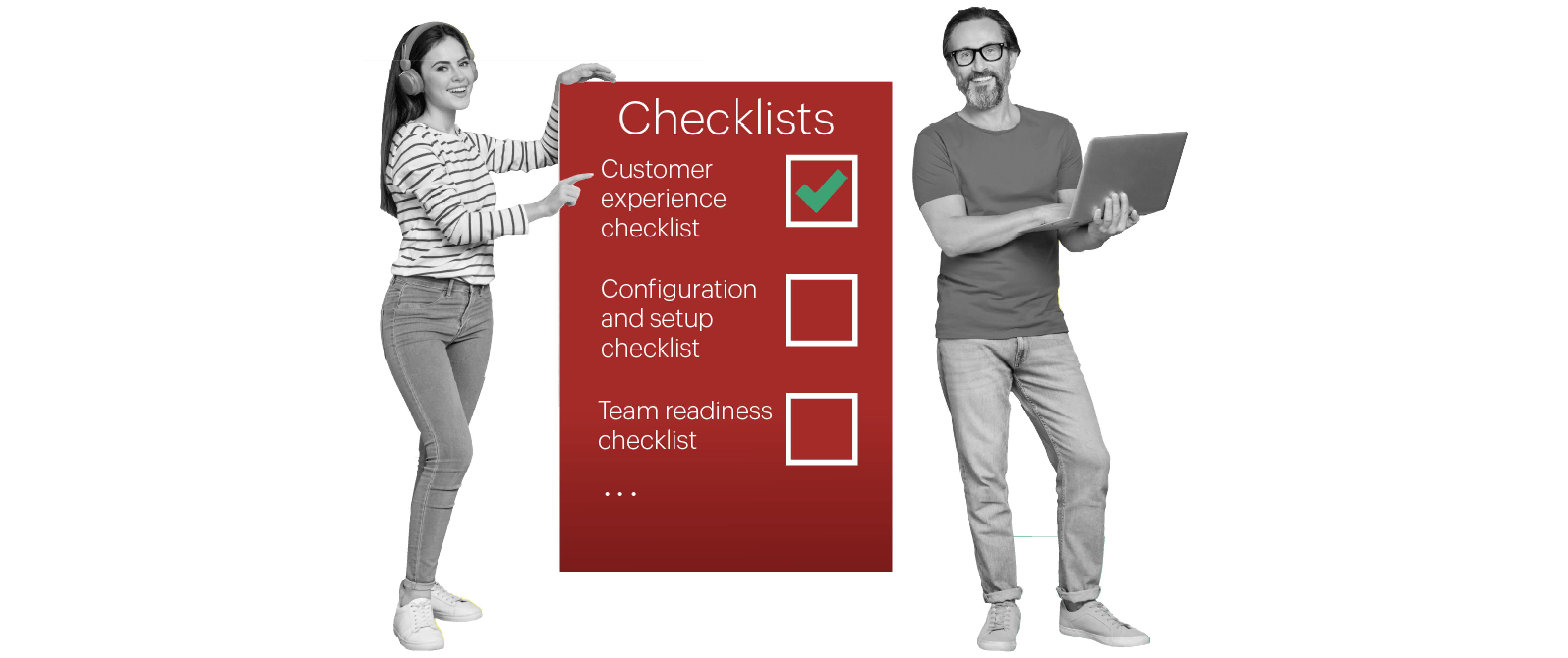 Live chat checklists