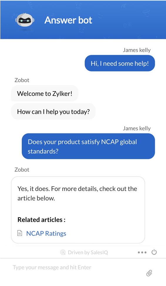 Manufacturing company live chat