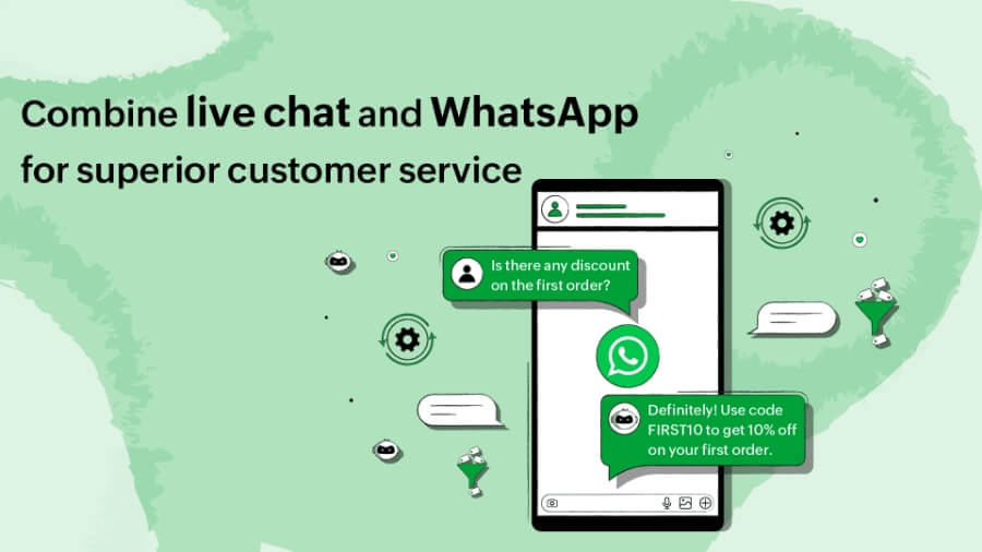 WhatsApp + live chat for superior customer service