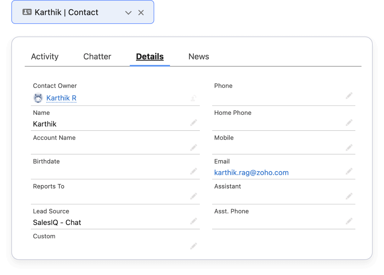 Unified customer data