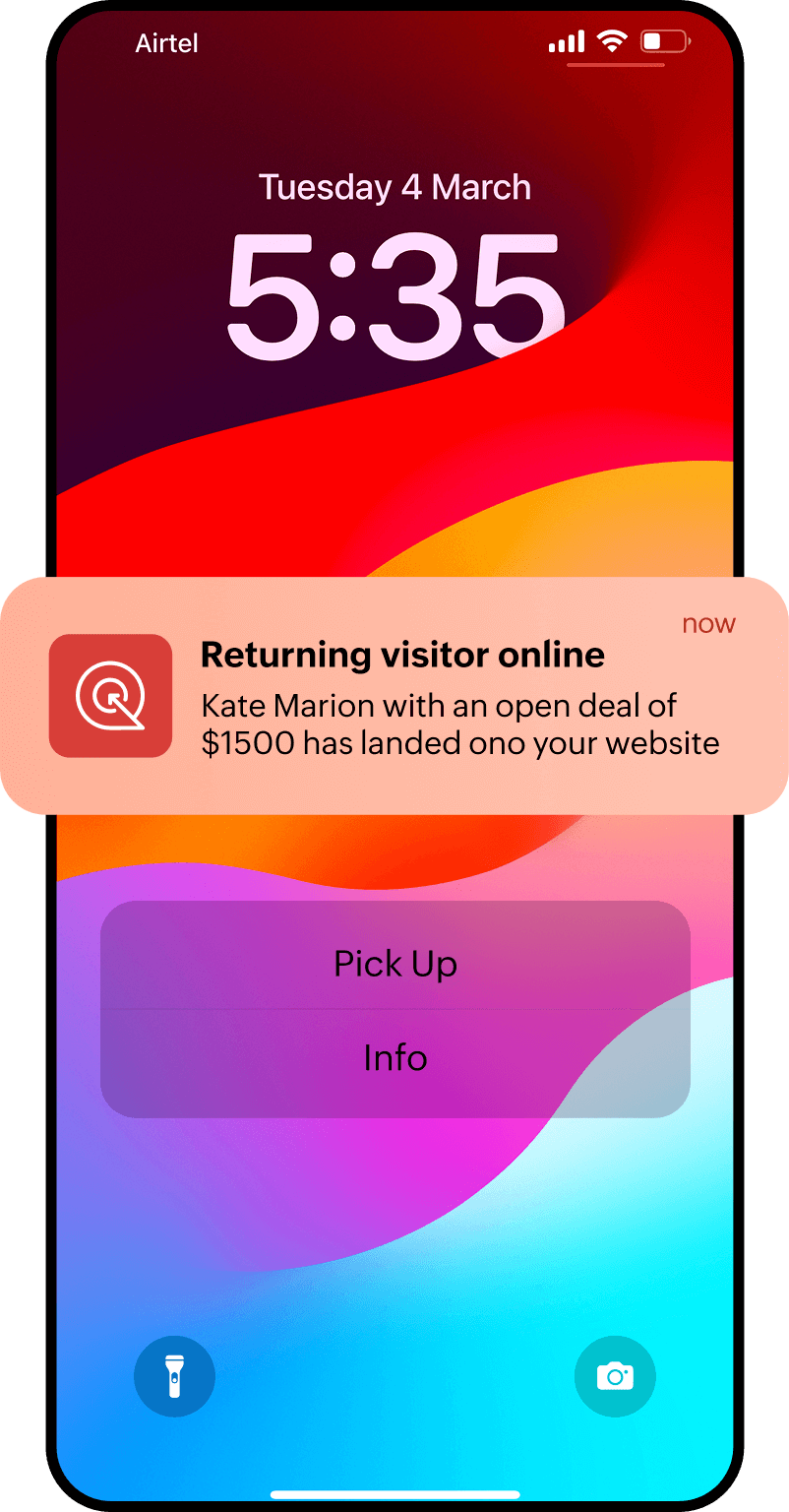 Get notified when new visitors land on your website