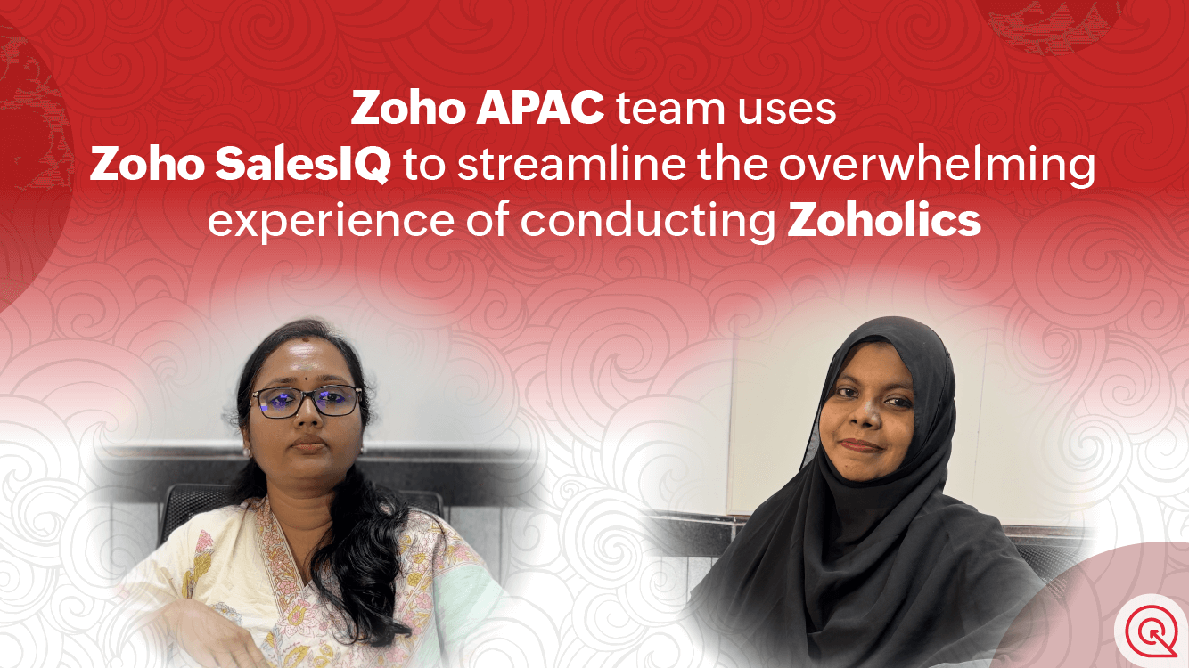 Zoho APAC streamlines Zoholics event experience with SalesIQ
