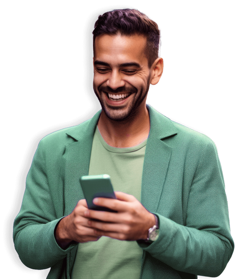 Person with mobile