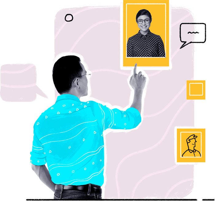 與客戶進行內容交流