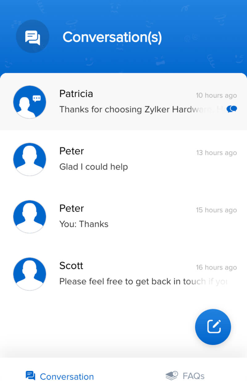Offri ai clienti l'accesso a chat precedenti